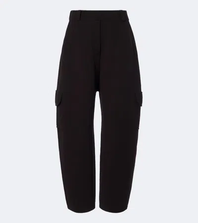 Lisa Yang Azaria Cashmere Barrel-leg Pants In Black