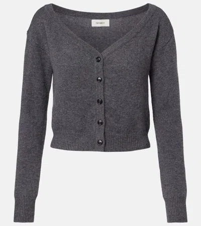 Lisa Yang Beata Cashmere Cardigan In Gray