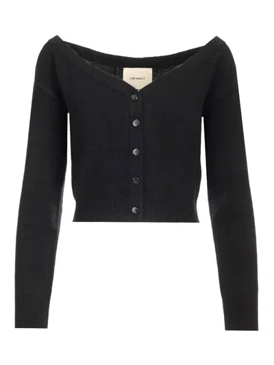 Lisa Yang Beata Cropped Cardigan In Black