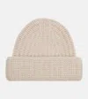 Lisa Yang Beatris Ribbed-knit Cashmere Beanie In Neutral