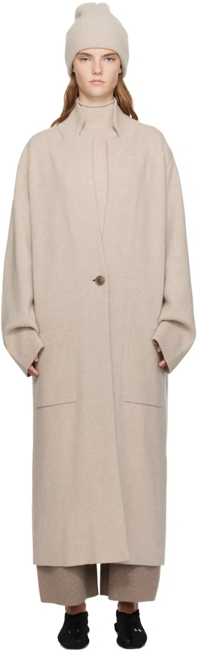 Lisa Yang Beige Amie Coat In Sa Sand