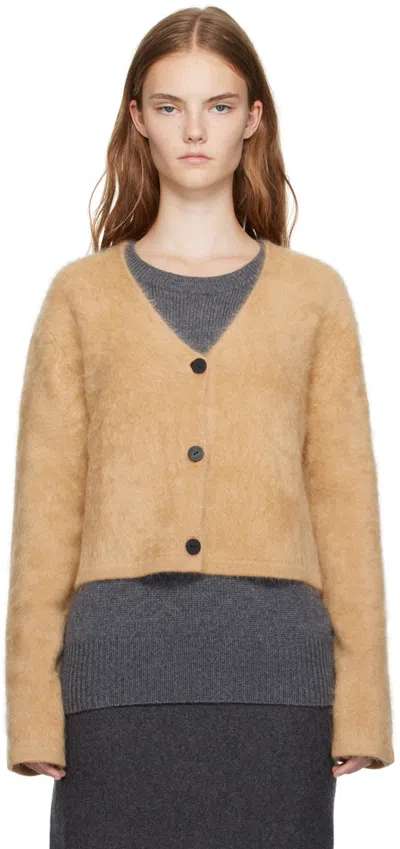 Lisa Yang Beige Filippa Cardigan In Vz Savannah Brushed
