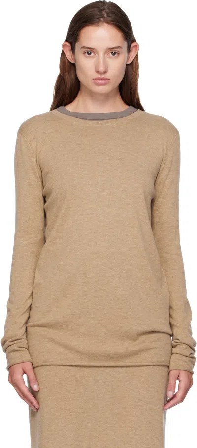 Lisa Yang ベージュ Maurie セーター In Brown