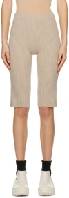 Lisa Yang Beige 'the Addie' Shorts In Sa Sand