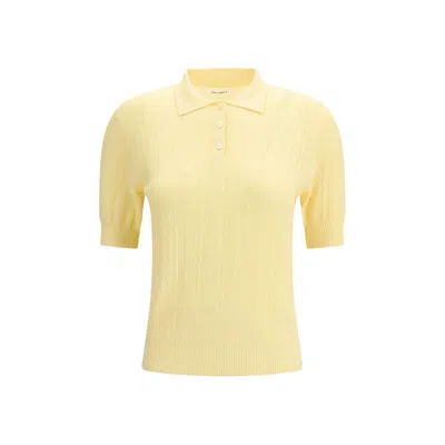 Lisa Yang Bicolor Cotton Sweatshirt In Yellow