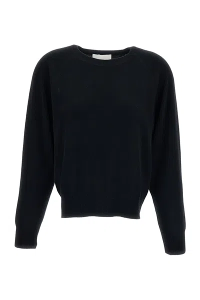 Lisa Yang Black Cambrie Cut-out Cashmere Sweater In Blue