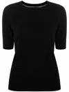 Lisa Yang Black Cashmere Crewneck Sweater In Black