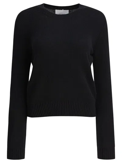 Lisa Yang Kids'  Black Knitted Cashmere Knitwear In Blue