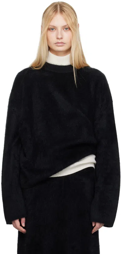 Lisa Yang Black Natalia Sweater In Bk Black Brushed