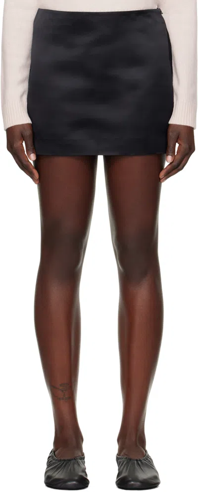 Lisa Yang Black Silk Miniskirt In Um Midnight