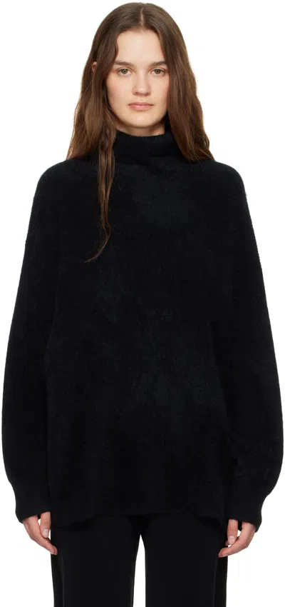 Lisa Yang Black Teresa Turtleneck In Bk Black Brushed