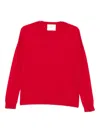 Lisa Yang Bright Red Crew-neck Long-sleeve Sweater In Red