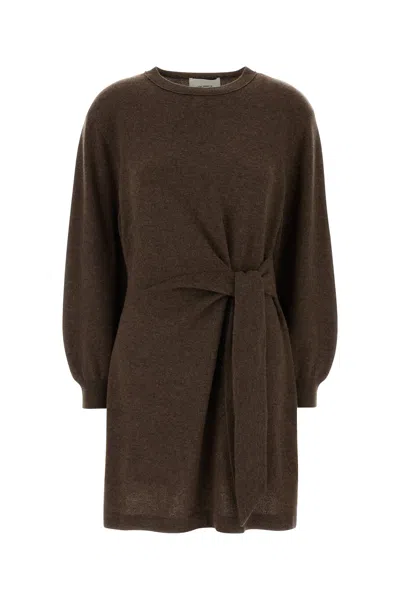 Lisa Yang Brown Cashmere Abrielle Sweater Dress