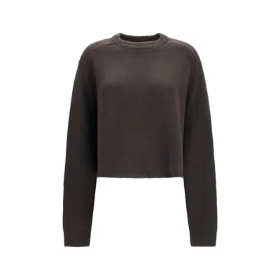 Lisa Yang Brown Cashmere Sweater In Animal Print