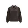 Lisa Yang Knitwear Casual Collar Detail Long Sleeves In Brown