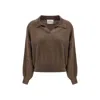 Lisa Yang Women V-neck Sweater In Brown