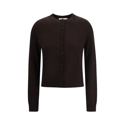 Lisa Yang Wilona Buttoned Cardigan In Brown