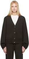 Lisa Yang Brown Danni Cardigan In Wo Wood