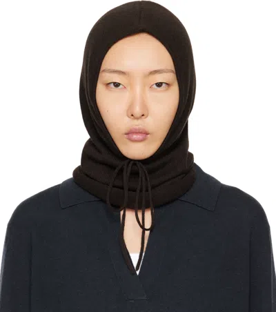 Lisa Yang Brown Jackie Balaclava In Wo Wood