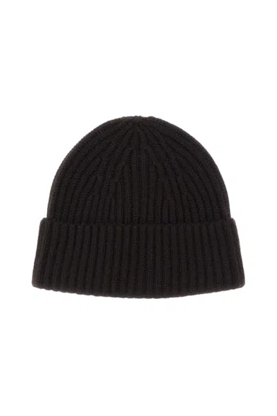 Lisa Yang Brown Martigny Ribbed Cashmere Hat In Black