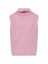Lisa Yang Brushed Buttoned Top In Pink