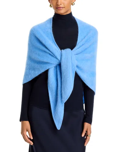 Lisa Yang Brushed Cashmere Bandana In Blue