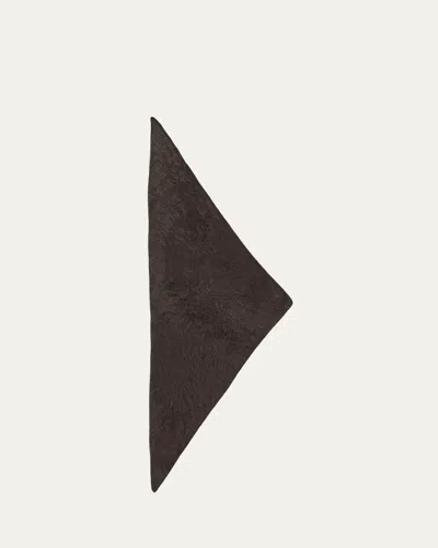 Lisa Yang Brushed Cashmere Bandana Scarf In Brown