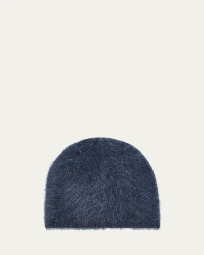 Lisa Yang Brushed Cashmere Beanie In Blue