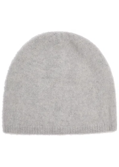 Lisa Yang Brushed Cashmere Beanie In Grey