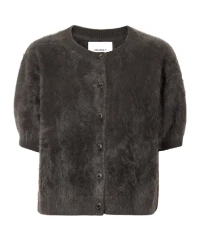 Lisa Yang Lucianne Brushed Cashmere Cardigan In Gray