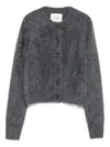 Lisa Yang Brushed Cashmere Cardigan In Gray