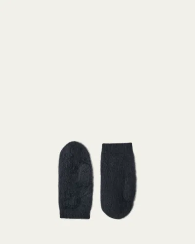 Lisa Yang Brushed Cashmere Mittens In Black