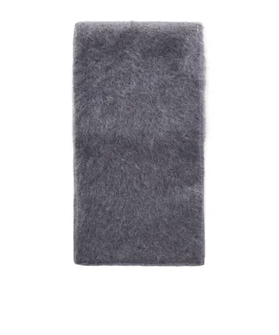 Lisa Yang Brushed Cashmere Scarf In Gray