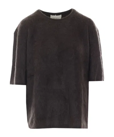Lisa Yang Brushed Crew-neck T-shirt In Brown