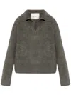 Lisa Yang Brushed-effect Sweater In Grey
