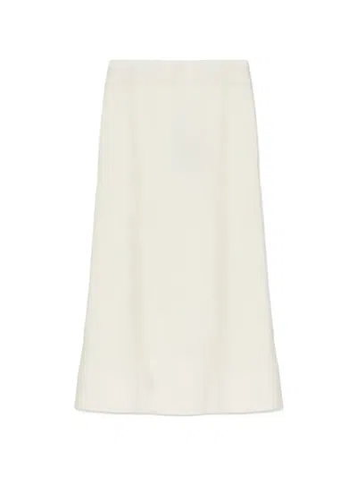 Lisa Yang Brushed Midi Skirt In White
