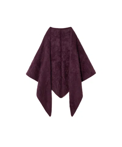 Lisa Yang Brushed-cashmere Bandana In Purple