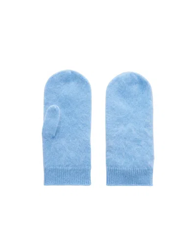 Lisa Yang Brushed-cashmere Mittens In Blue