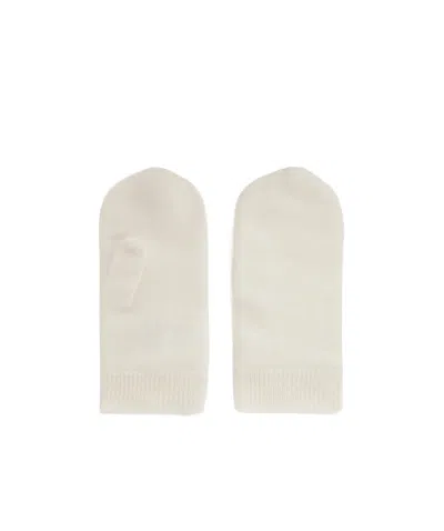 Lisa Yang Brushed-cashmere Mittens In White