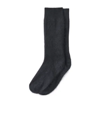 Lisa Yang Brushed-cashmere Socks In Metallic