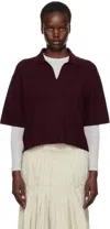 Lisa Yang Burgundy Neela Polo In Du Deep Plum