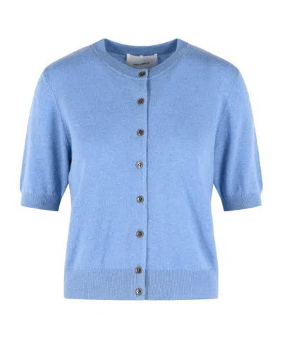 Lisa Yang Button Cardigan In Blue