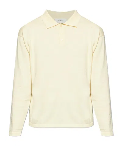 Lisa Yang Button Long-sleeve Polo Shirt In Nude