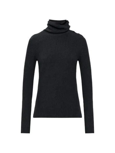 Lisa Yang Button Roll-neck Sweater In Gray