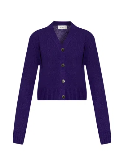 Lisa Yang Felicia Cashmere And Silk-blend Cardigan In Purple