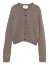 Lisa Yang Buttoned Cardigan In Brown