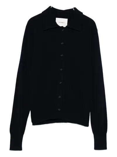 Lisa Yang Buttoned Classic-collar Cardigan In Blue