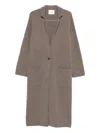 Lisa Yang Buttoned Pocket Cardicoat In Brown