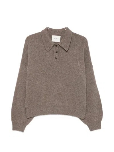 Lisa Yang Button-fastening Polo Shirt In Brown