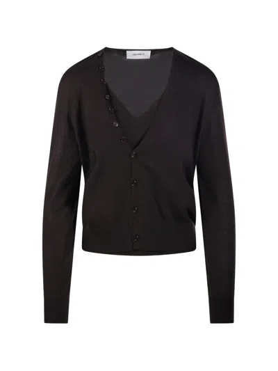Lisa Yang Button-up V-neck Cardigan In Black